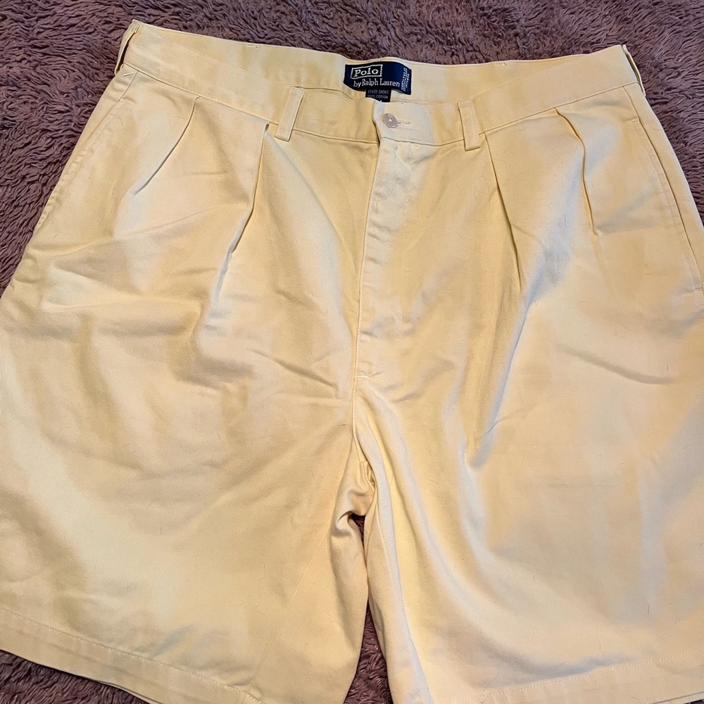 Ralph Lauren Yellow Flat Front Shorts